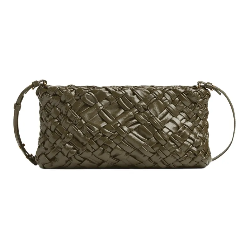 Bottega Veneta KALIMERO Cow Leather Portable One Shoulder Clutch Small Size Women's Mustard-0