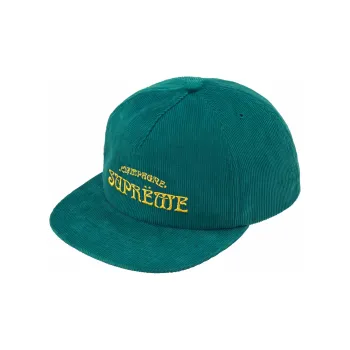 Supreme Corduroy Baseball Caps Unisex Green