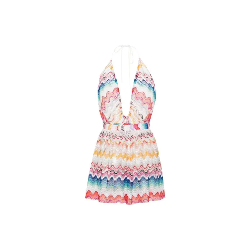 MISSONI Zigzag woven Open back Playsuit-1