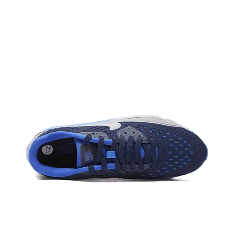 Nike Air Max 90 Wear resistant And Lightweight Low Top Casual Running Shoes Unisex Black Blue-2