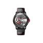 Black Case Red Dial Black Leather