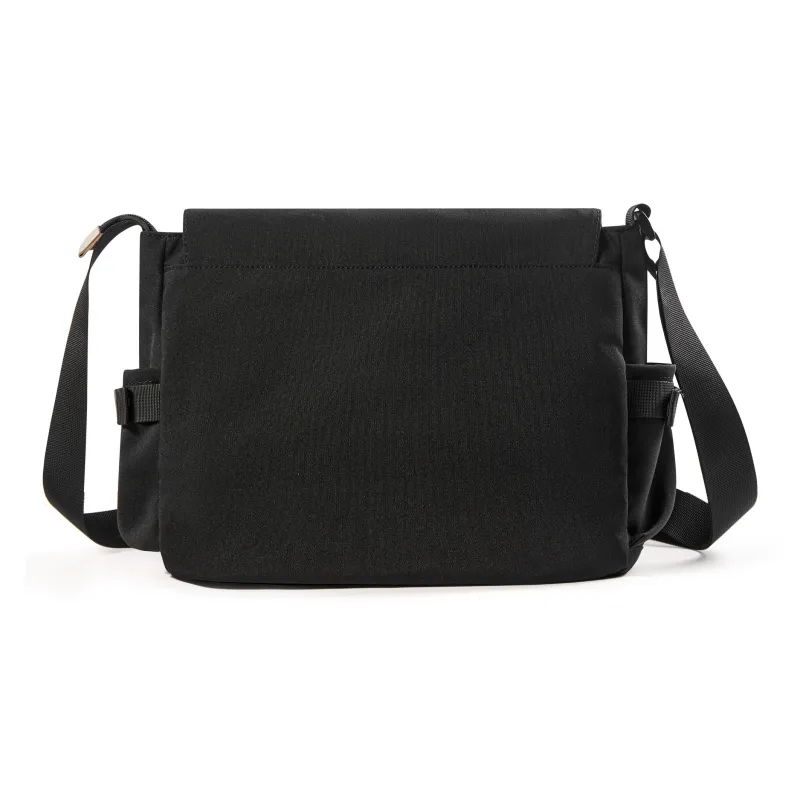 LANDCASE Fabric Crossbody Bag Shoulder Bag Messenger Bag Commute Bag Regular Unisex Black-3