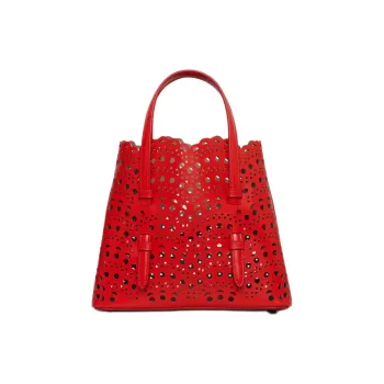 Alaia Calfskin Handbag Women's Red