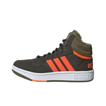 Hoops 3.0 Adidas Neo Mid J 'Shadow Olive Impact Orange'