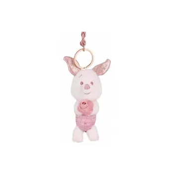 Disney Piglet Rose Party Collection Dolls Plush Pendant 11cm High