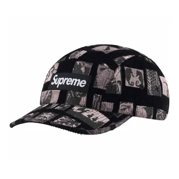 Supreme Cotton Corduroy Baseball Caps Unisex Black