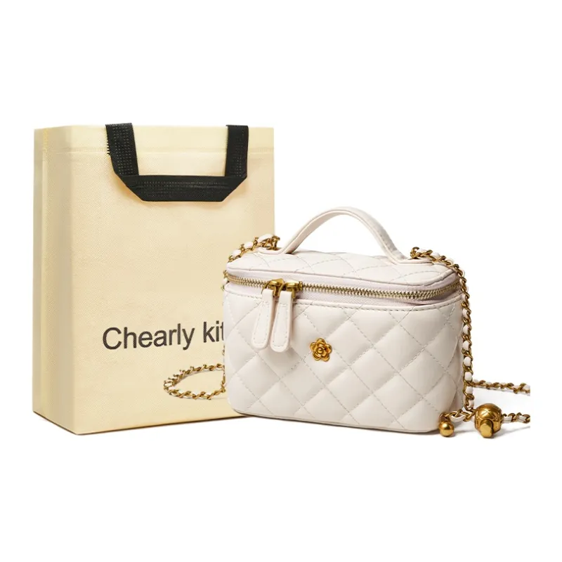 Chearly Kitity Refined Shoulder Bag, Crossbody Bag, Handbag Trumpets Women's Classic Black/Milkshake White-3