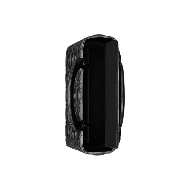 DIOR Lady Dior Crackle Cannage Calfskin Lady Dior Bag, Shoulder Bag, Crossbody Bag, Handbag Medium Size Women's Black-4