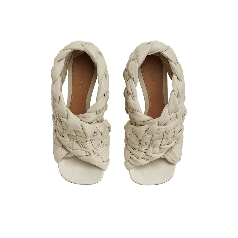 Bottega Veneta One Strap Sandals Women's White-3
