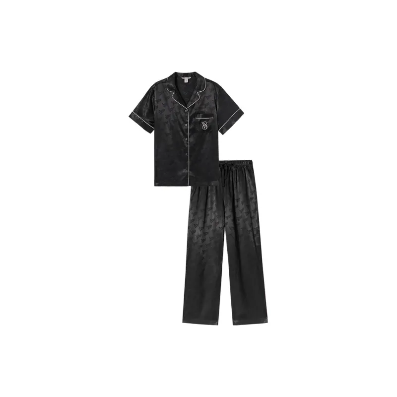Victoria's Secret Pajama Set Women's Black-0