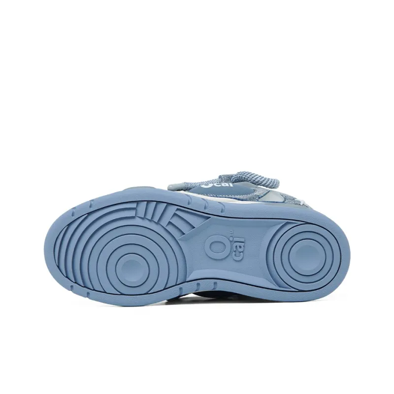 Ocai Cushioning, Abrasion Resistant, Slip Resistant Low Top Skateboard Shoes Unisex Denim Blue-3