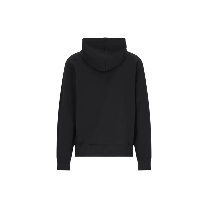 BALMAIN Logo Printed Drawstring Hoodie-1