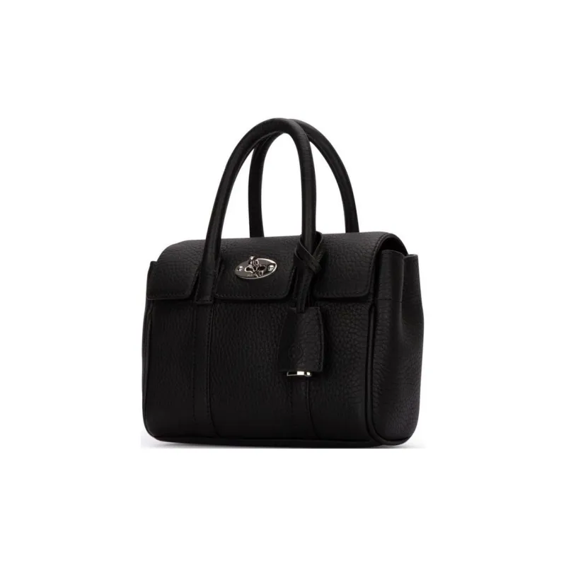 Mulberry Leather One Shoulder Handbags Women's Black-1