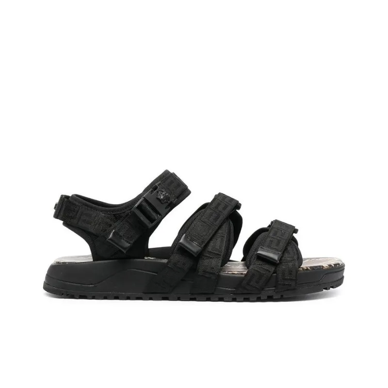 VERSACE GRAECIA Stylish Sandal Men's Black-3