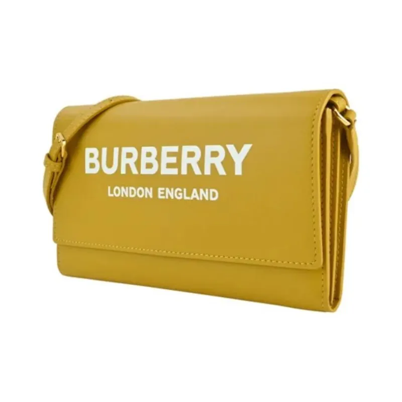 Burberry Cow Leather Shoulder Bag, Crossbody Bag Regular Women's Yellow-1