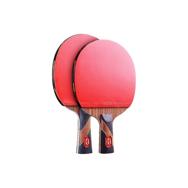 Mei Shi Long Ping Pong Paddles Kids' Ebony Wood Black Red-6