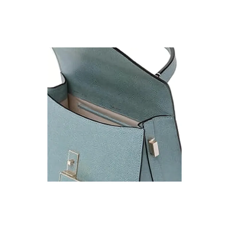 Valextra Iside Millepunte Calfskin Handbag, Shoulder Bag, Crossbody Bag Mini Women's Smolder Blue-5