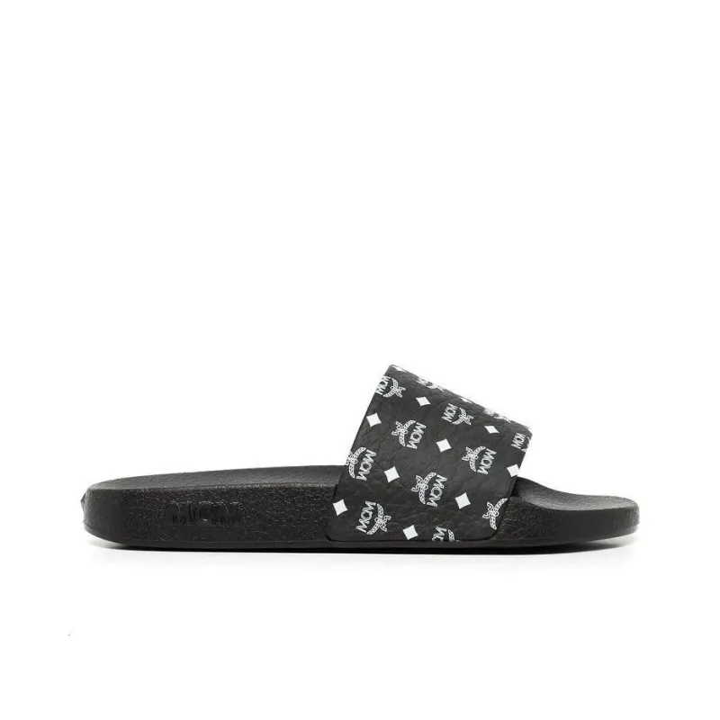 MCM Monogram print Slides-1