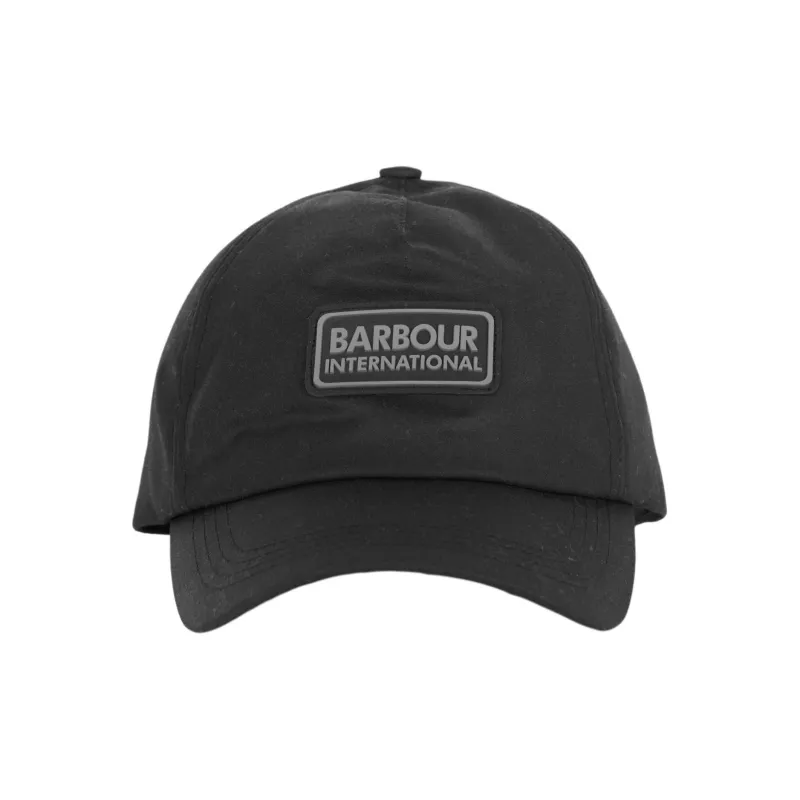 BARBOUR Cotton Rubber Silicone Baseball Caps Unisex Black-1
