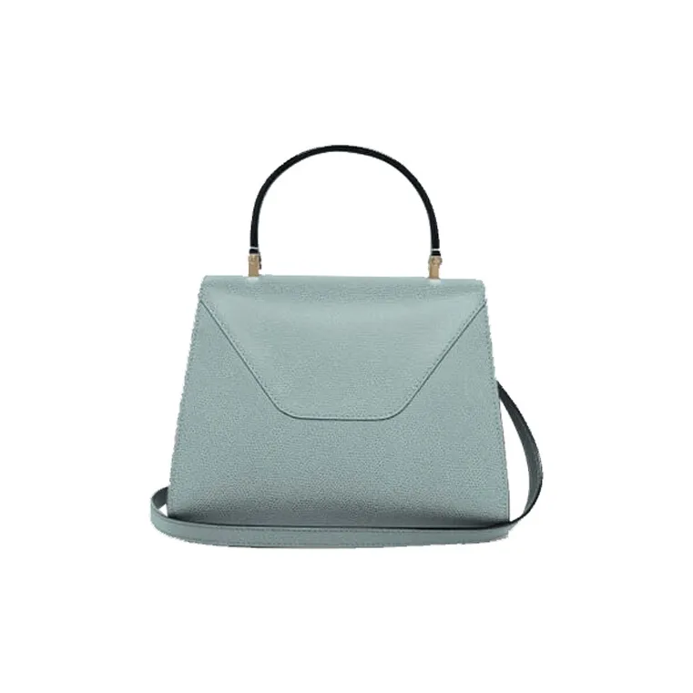 Valextra Iside Millepunte Calfskin Handbag, Shoulder Bag, Crossbody Bag Mini Women's Smolder Blue-2
