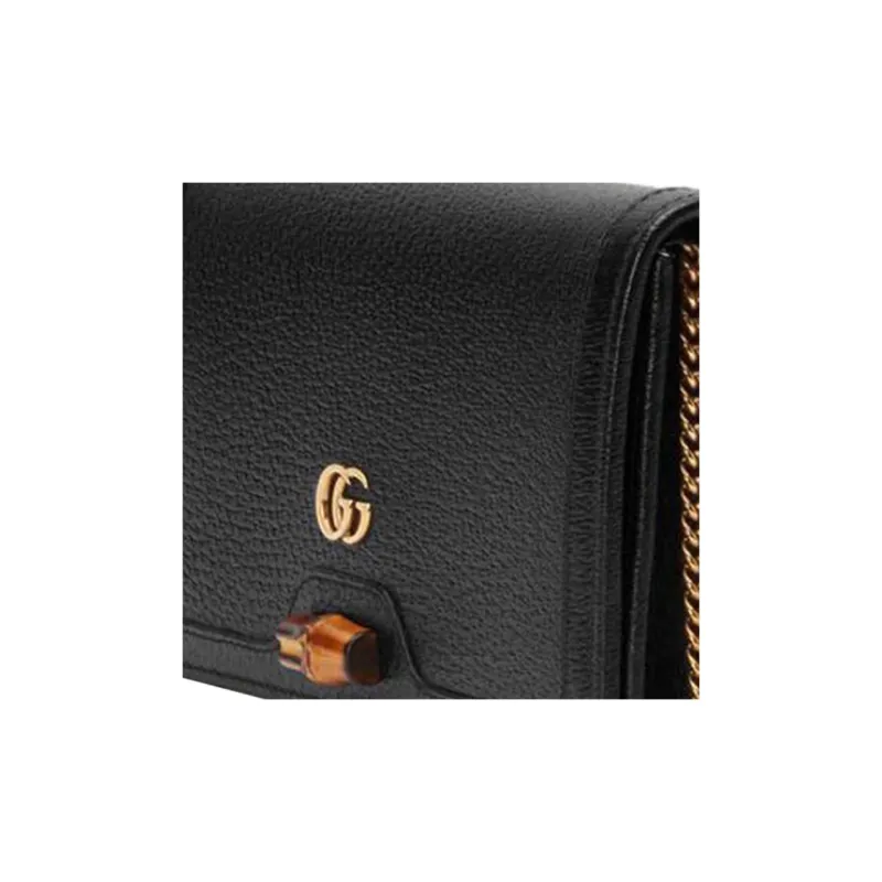 GUCCI Leather Crossbody Bag, Shoulder Bag Women's Black-7