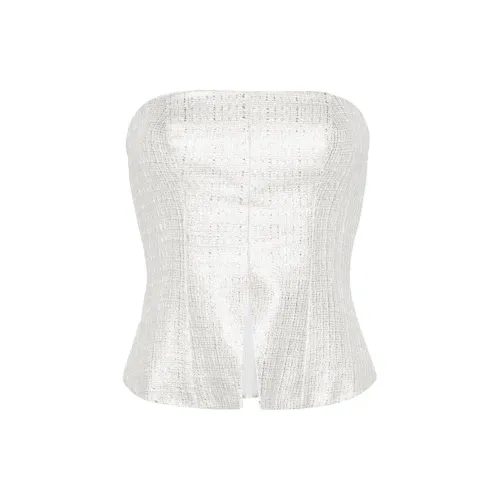 FEDERICA TOSI Metallic Bustier Top