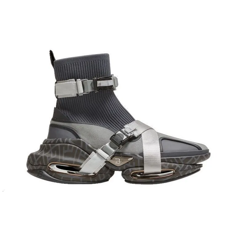 BALMAIN B Bold Casual Shoes Men's Gray-1