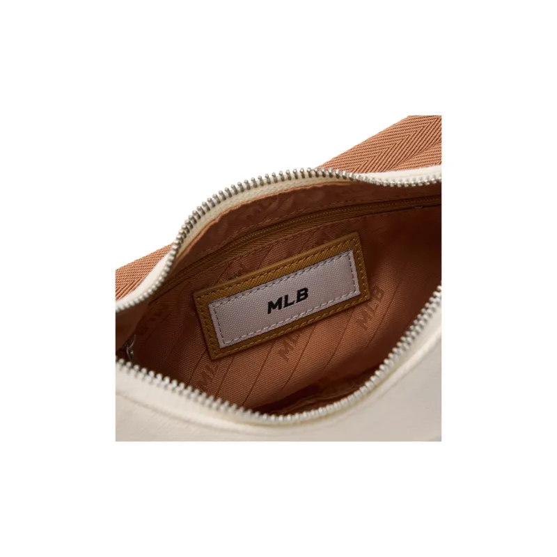 MLB Polyester Blended Cotton Shoulder Bag Handbag Regular Unisex Beige & Brown-4