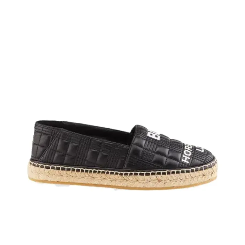 Burberry Horseferry Leather Espadrilles-1