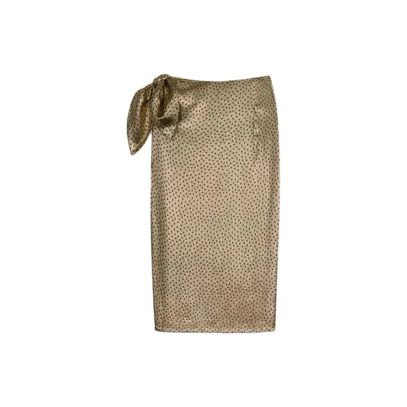SAINT LAURENT Tied Pencil Skirt-1