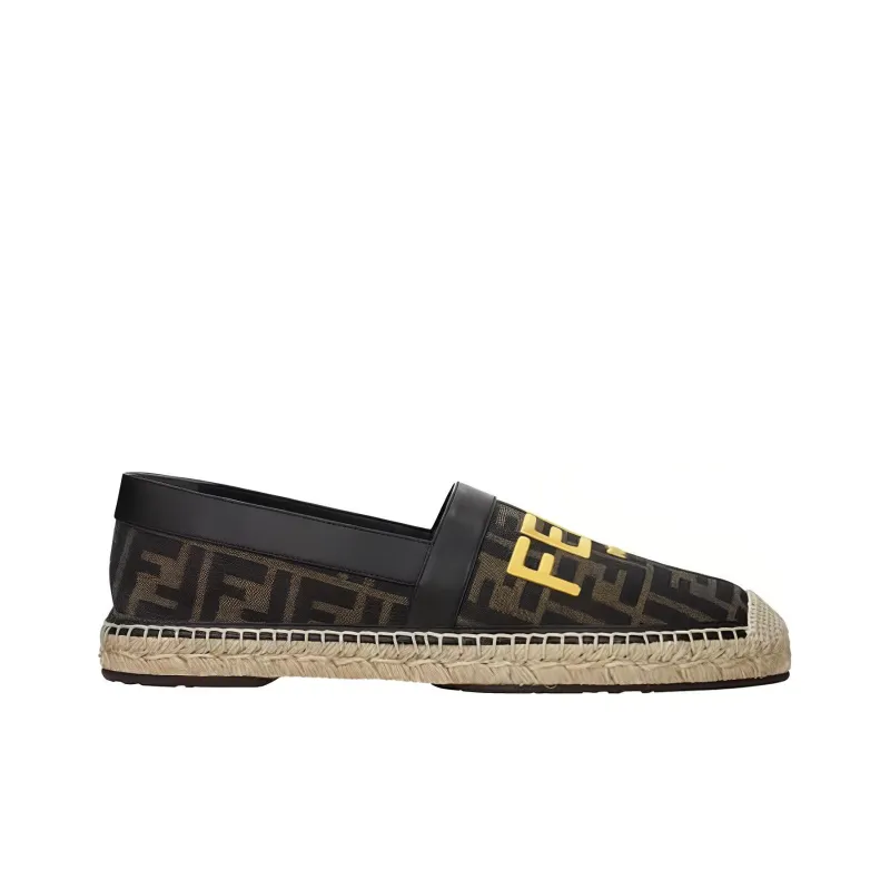 FENDI Espadrilles Men's Black Gold-1