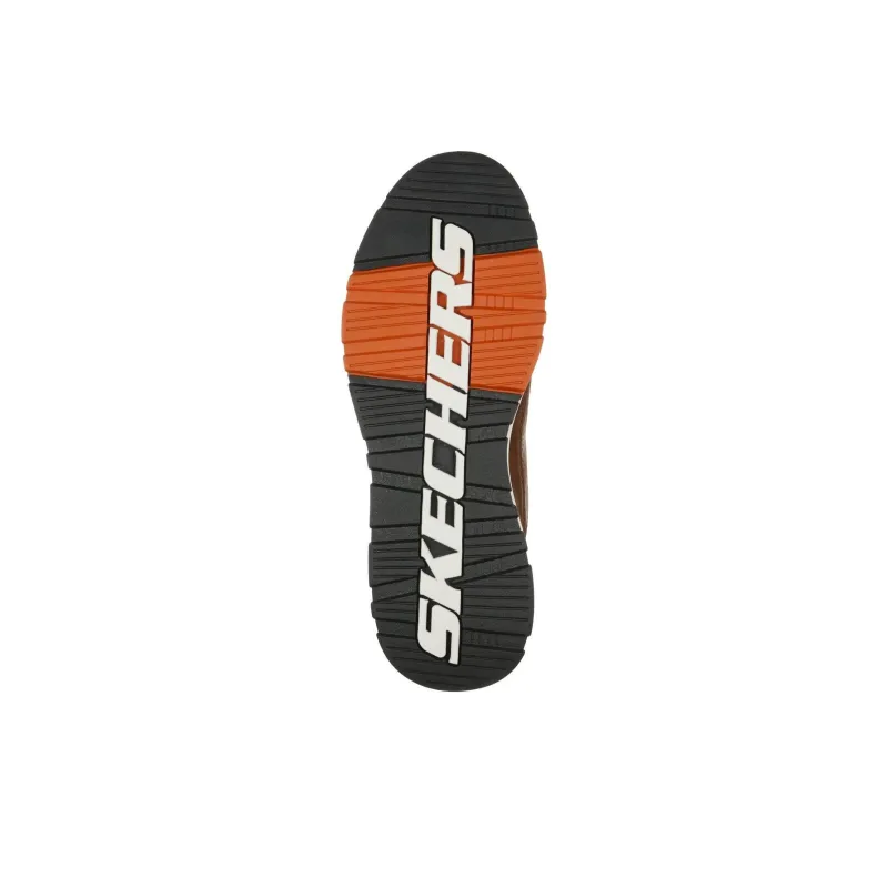 Skechers Relaxed Fit Rozier Mancer Cushioning Wear-Resistant Low-Top Casual Shoes Men's Brown-5