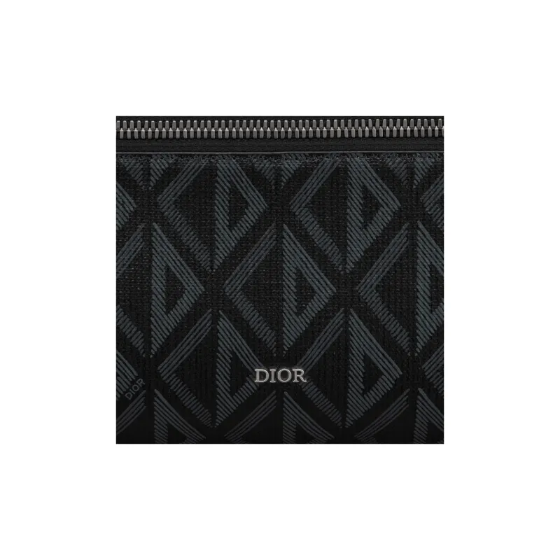 DIOR Canvas With Calfskin Toiletry Bag Men's Black-5