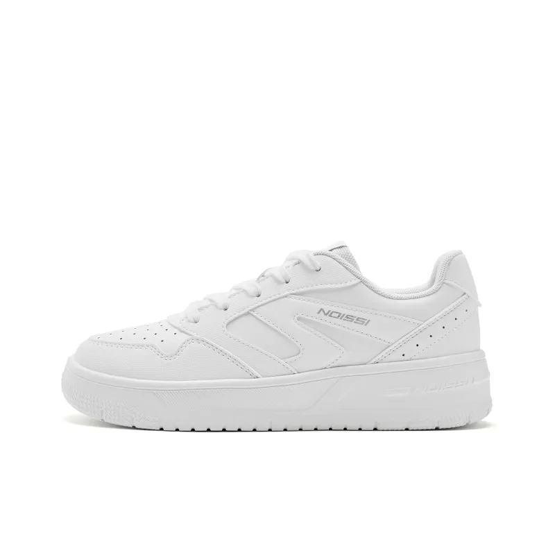 QIAODAN Durable Breathable Low Top Skateboard Shoes Women's White-0