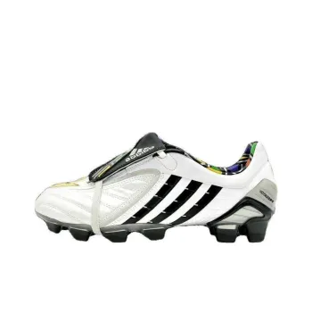 Adidas Predator Absolion FG Rubber Long Studs Cushioning Wear-Resistant Soccer Shoes Unisex White Black