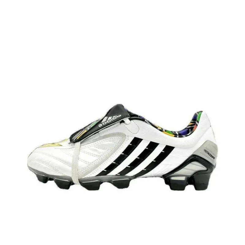 Adidas Predator Absolion FG Rubber Long Studs Cushioning Wear-Resistant Soccer Shoes Unisex White Black-0