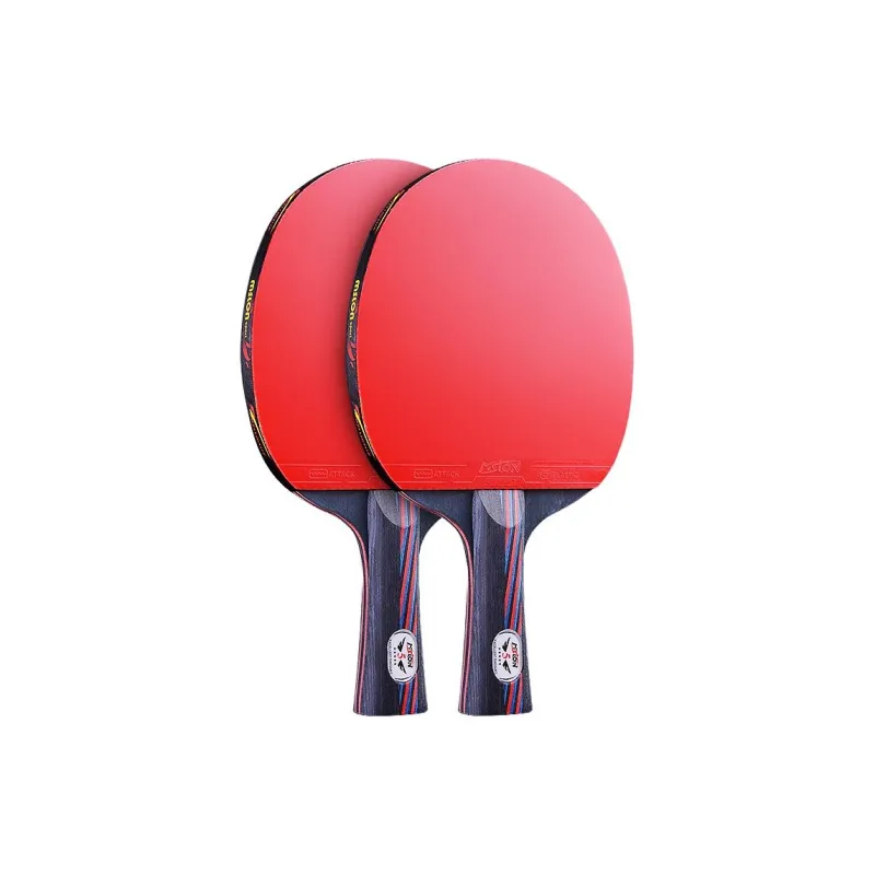 Mei Shi Long Ping Pong Paddles Kids' Ebony Wood Black Red-8