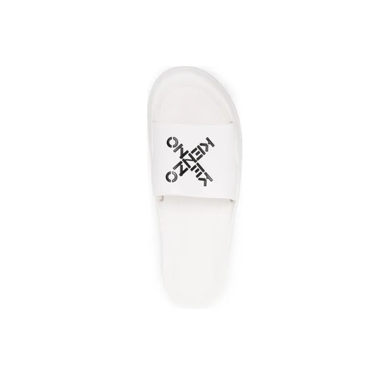 KENZO Takashi Kato Sport 'Little X' Fashion Slippers Men's White-4