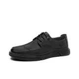 SEPTWOLVES Leather Shoes Casual Shoes Men's Black