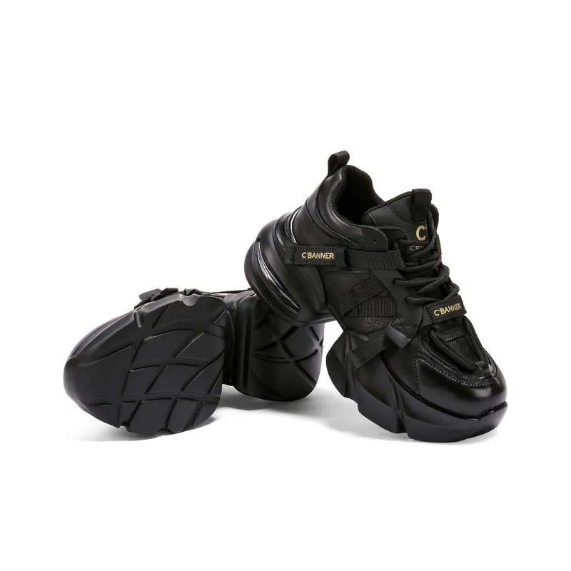 C°BANNER Low Top Chunky Sneakers Women's Black-4