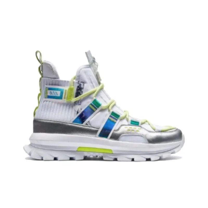 XTEP Shaolin Collection Wear Resistant Coverage Support High Top Casual Shoes Men's White Green-1
