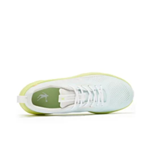 QIAODAN Wear resistant And Lightweight Low Top Running Shoes Men's Beige Green-2
