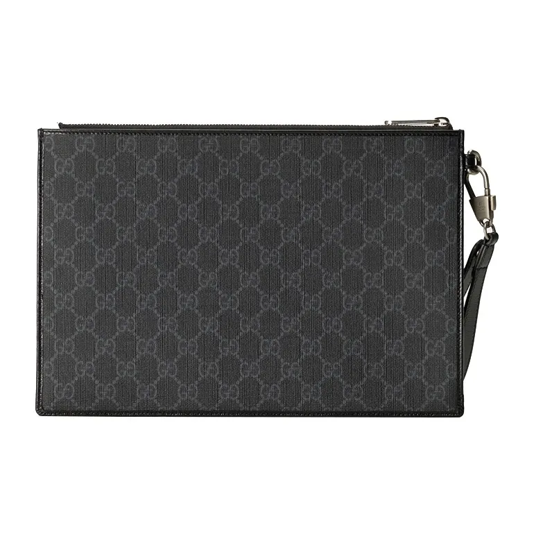 GUCCI Pouch With Interlocking G Black-2