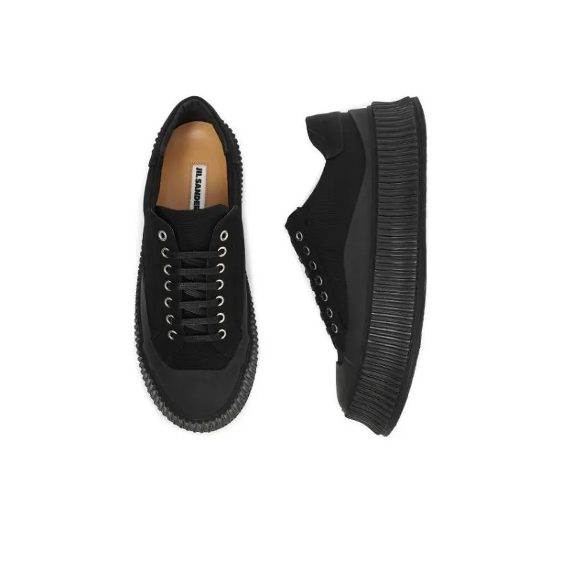 JIL SANDER Vulcanised-sole Low-top Sneakers-3