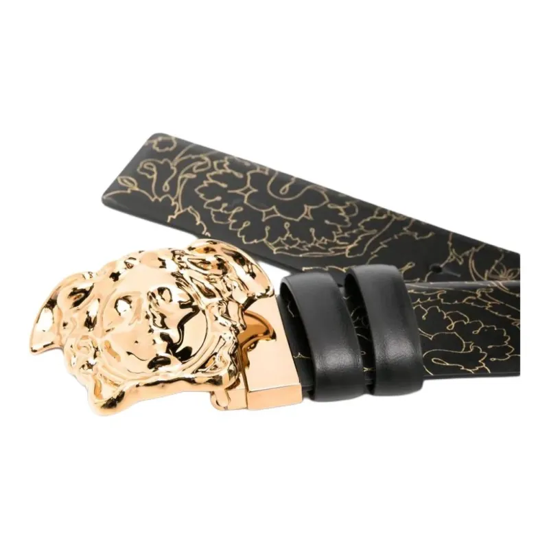 VERSACE La Medusa Reversible Leather Belt-1