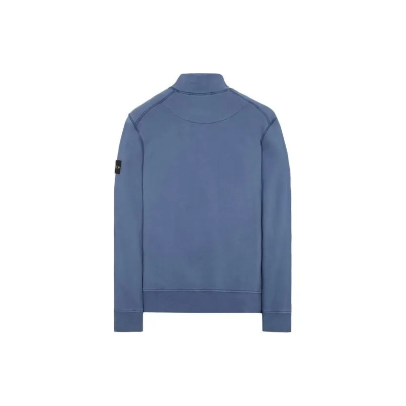 STONE ISLAND Half Zipper Sweatshirt Sweatshirt Men's Gray Blue-1