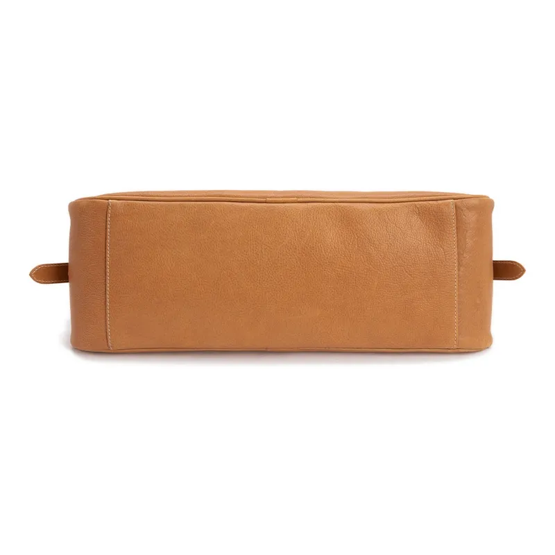 Clos Vegetable Tanned Cow Leather Commute One Shoulder Briefcase Women's Caramel Brown/Apricot/Black-10