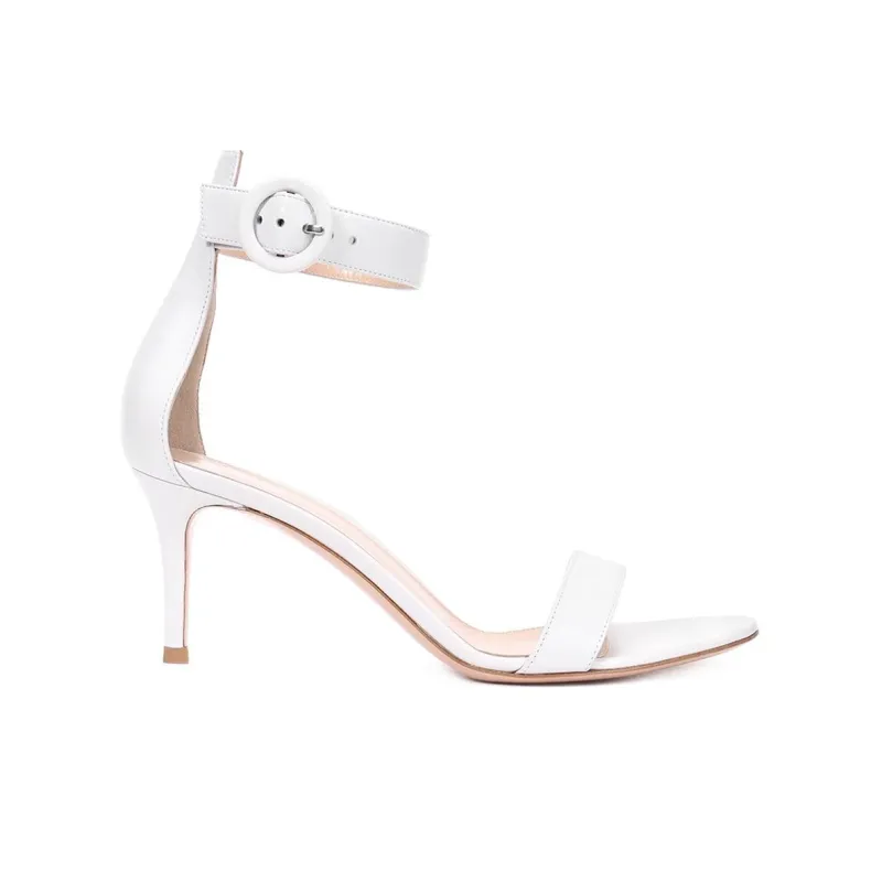GIANVITO ROSSI Portofino One Strap Sandals Women's White-1