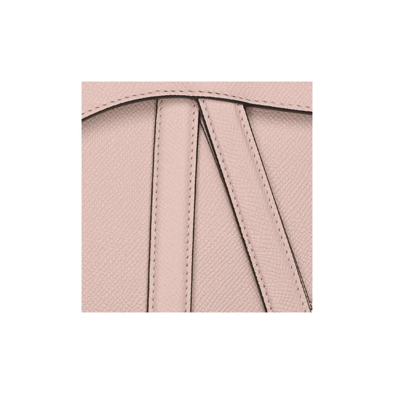 DIOR Saddle Grained Calfskin Saddle Bag Shoulder Bag Crossbody Bag Handbag Women's Pink-5