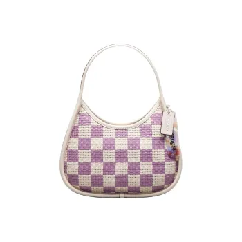 Coachtopia Ergo Recycled Leather Handbag Regular Women's Chalk White & Purple Orchid